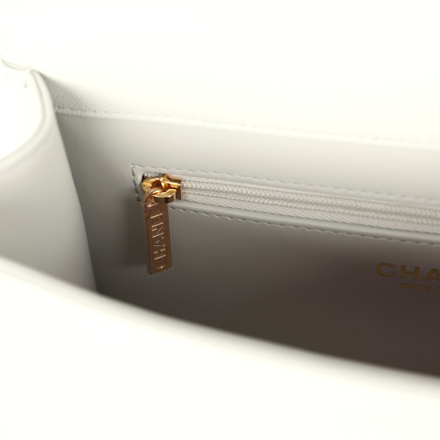Chanel Small Preppy Coco Flap Bag Light Green Shiny Caviar Brushed Gold Hardware