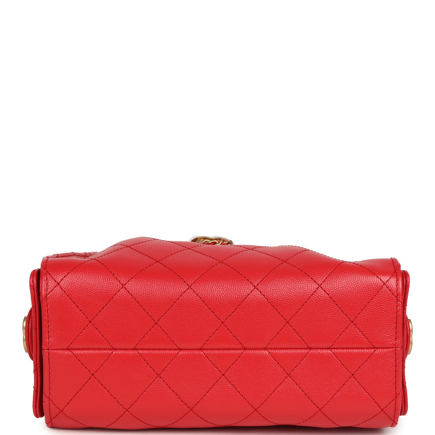 Chanel Mini 25 Hobo Bag Dark Red Caviar Antique Gold Hardware