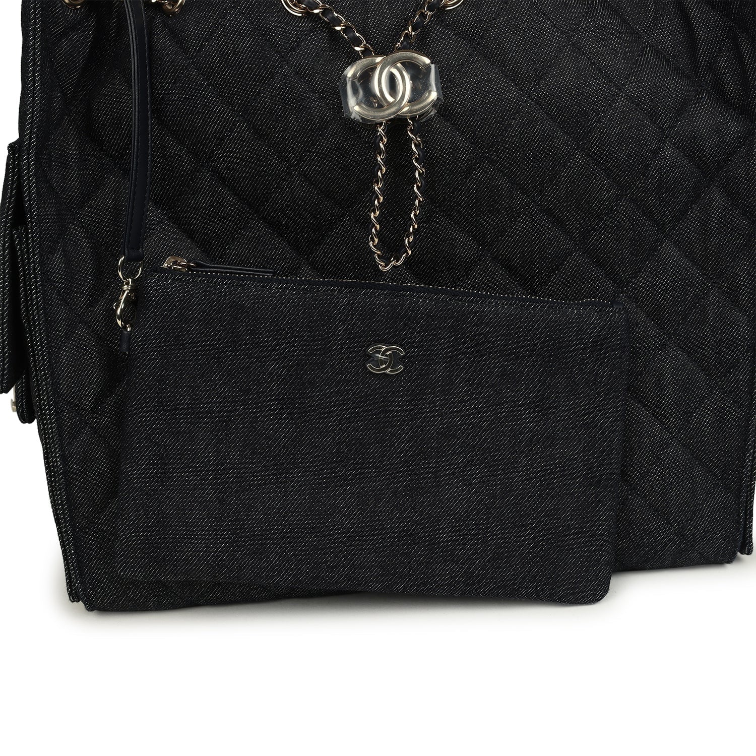 Chanel Medium 25 Hobo Bag Dark Denim Light Gold Hardware
