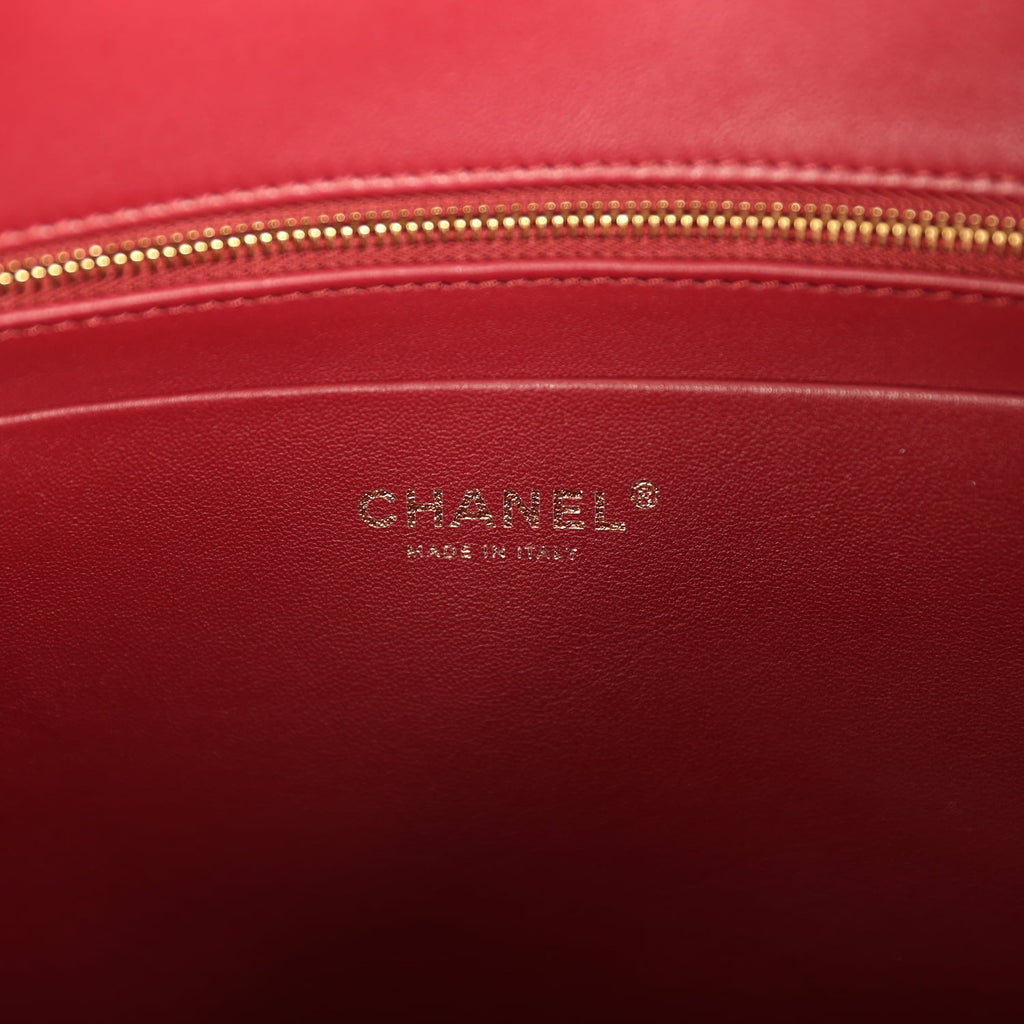Chanel Large "Eyes on You" CC Shopping Bag Burgundy Lambskin Gold Hardware