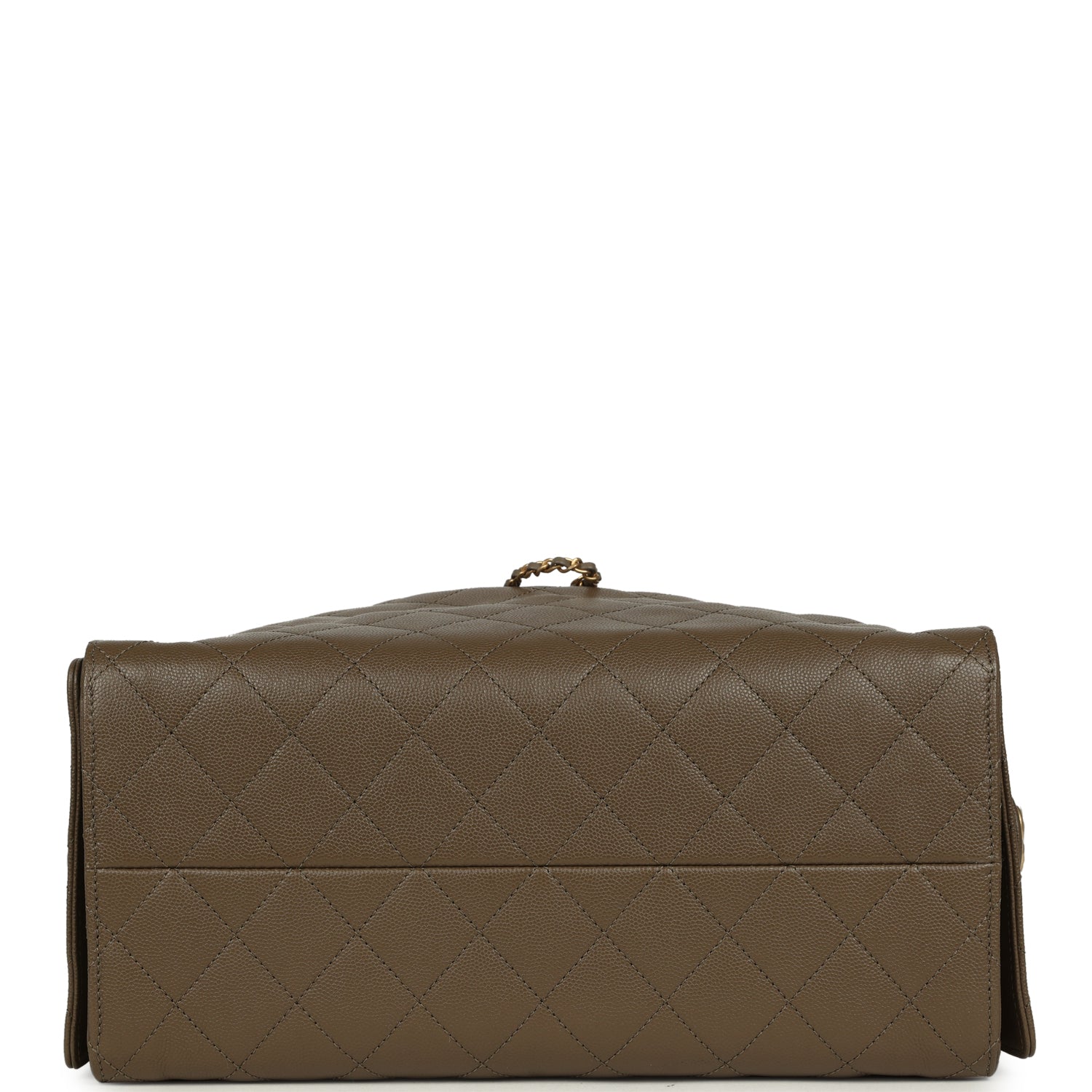 Chanel Medium 25 Hobo Bag Dark Khaki Caviar Antique Gold Hardware