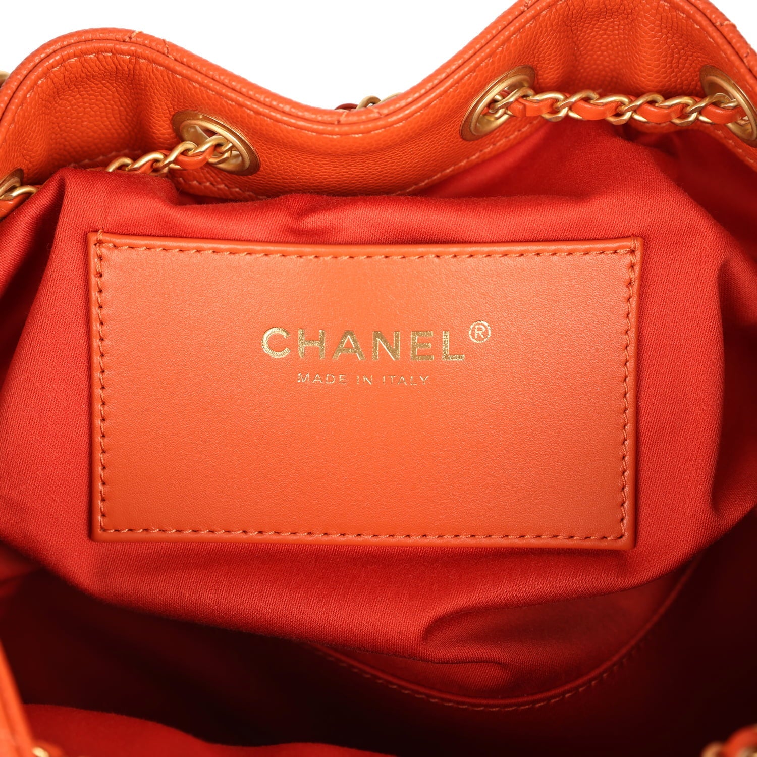 Chanel Small 25 Hobo Bag Dark Orange Caviar Antique Gold Hardware