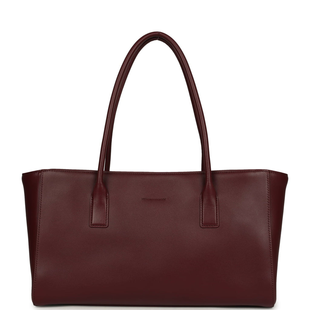 Chanel Small Cerf Shopping Bag Burgundy Calfskin Gold Hardware
