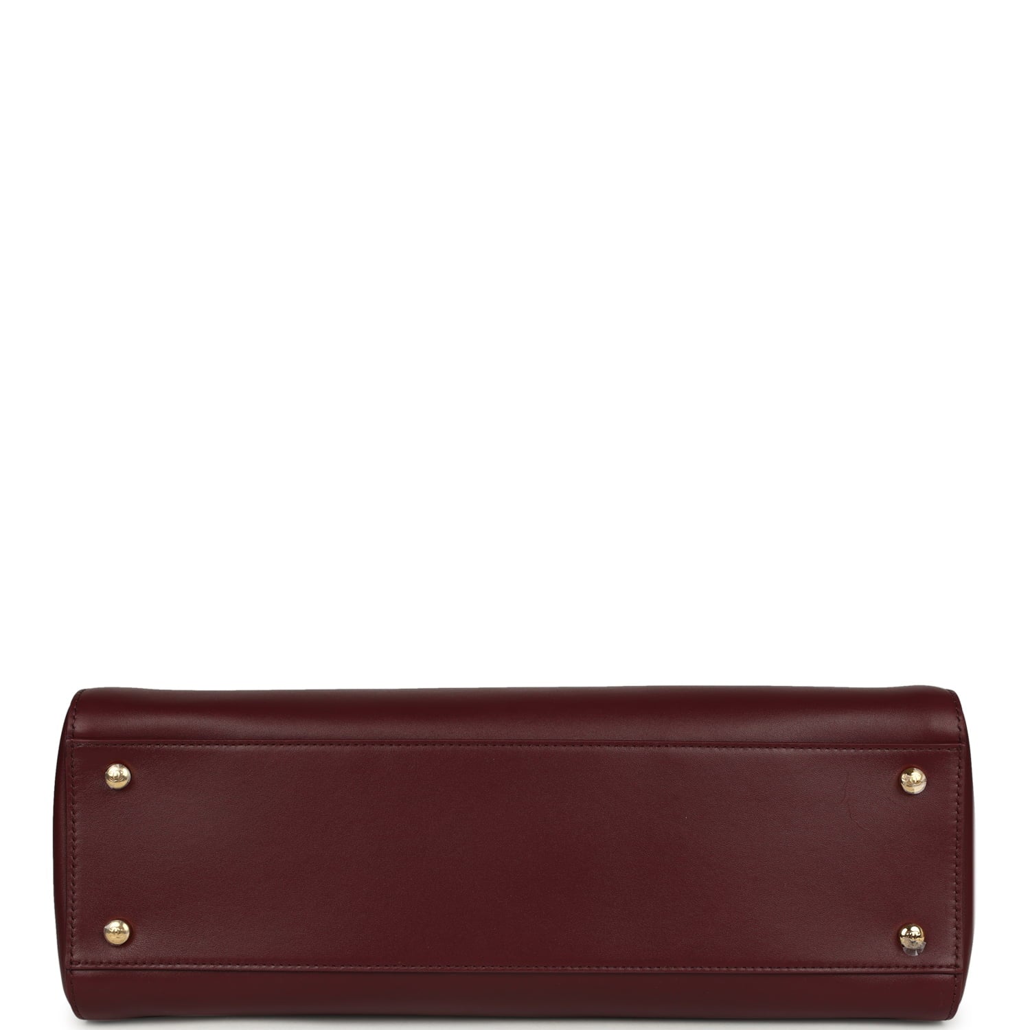Chanel Small Cerf Shopping Bag Burgundy Calfskin Gold Hardware