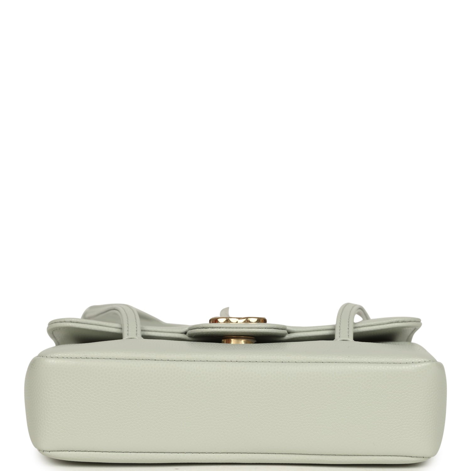 Chanel Mini Preppy Coco Clutch with Straps Light Green Shiny Caviar Brushed Gold Hardware