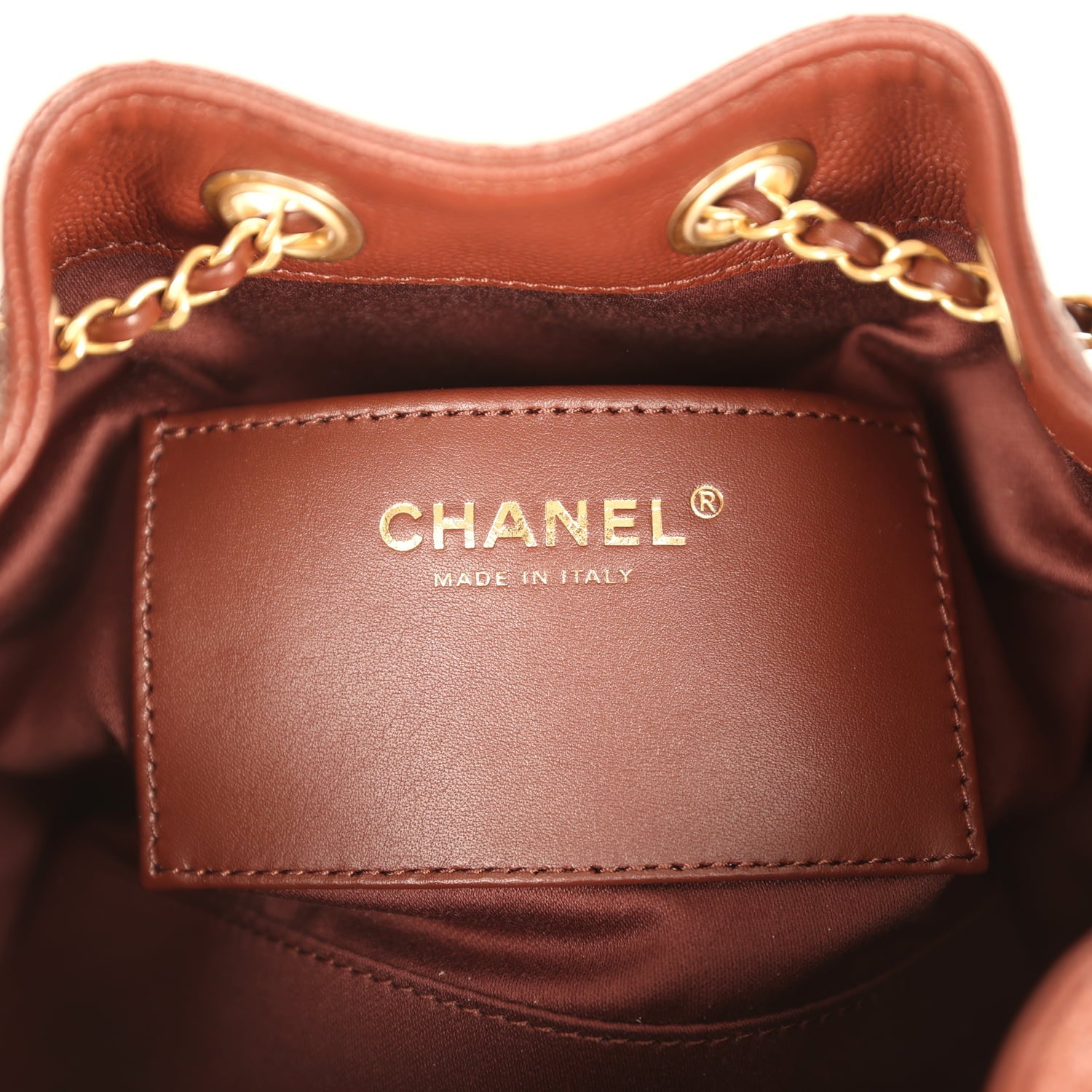 Chanel Mini 25 Hobo Bag Brown Caviar Antique Gold Hardware