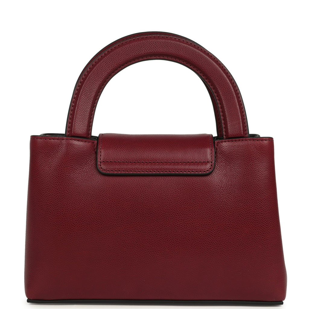 Chanel Small Kelly Shopper Dark Burgundy Caviar Gold Hardware