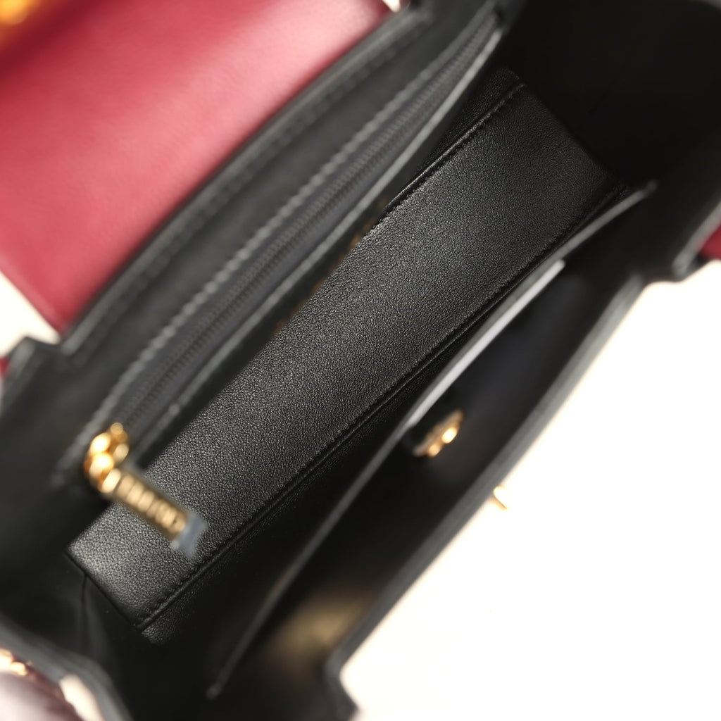 Chanel Small Kelly Shopper Dark Burgundy Caviar Gold Hardware