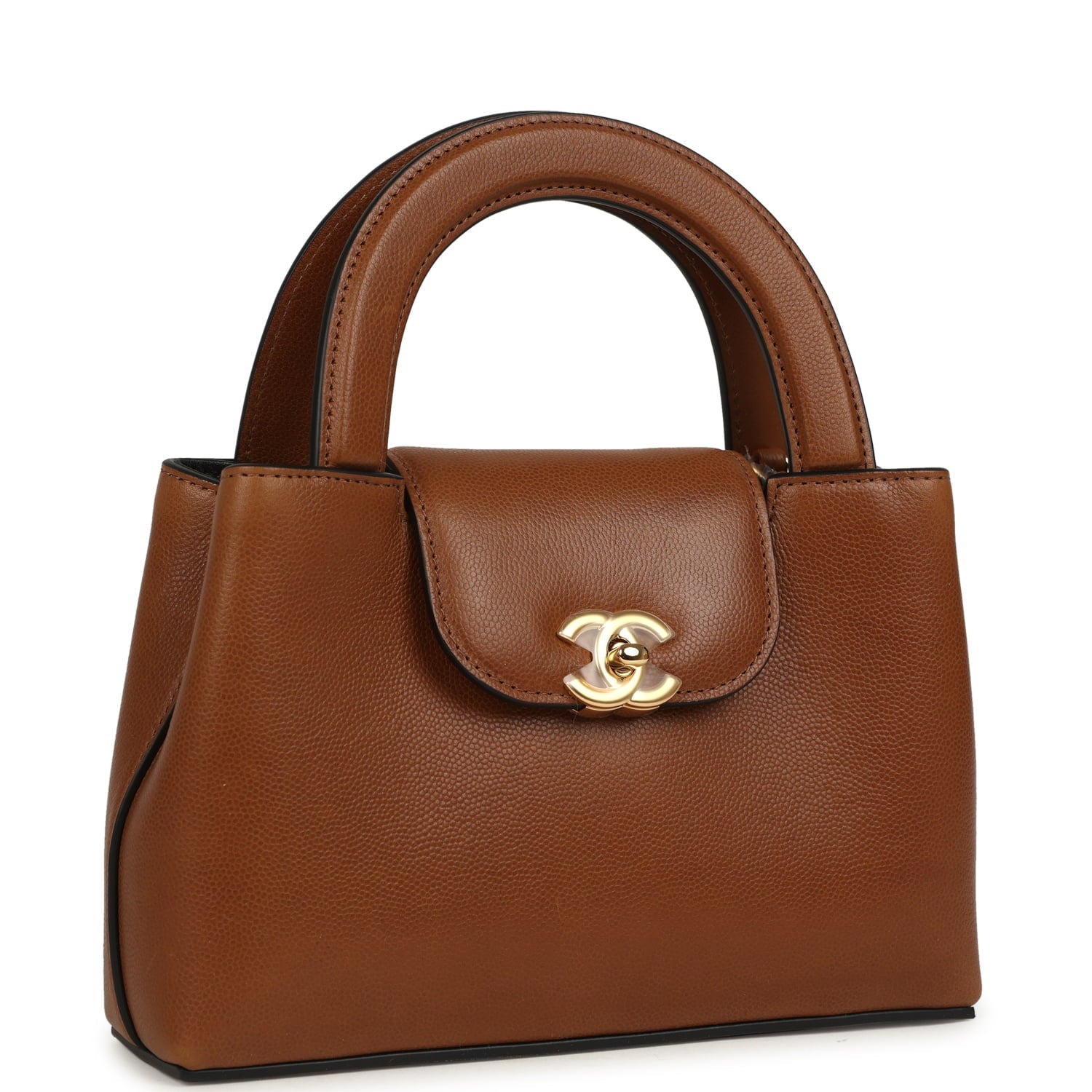 Chanel Small Kelly Shopper Camel Caviar Gold Hardware