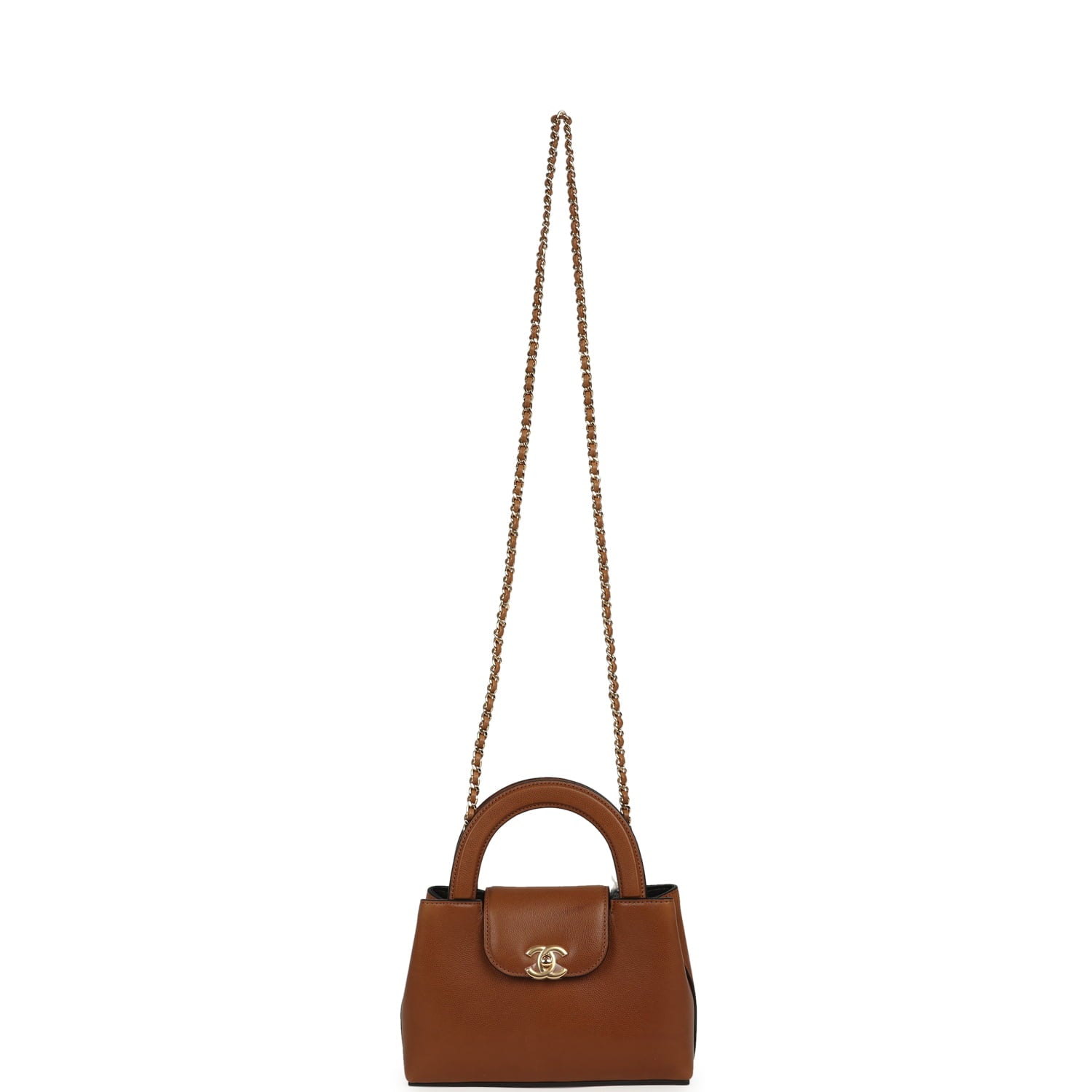 Chanel Small Kelly Shopper Camel Caviar Gold Hardware