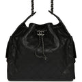 Chanel Medium 25 Hobo Bag Black Caviar Aged Ruthenium Hardware