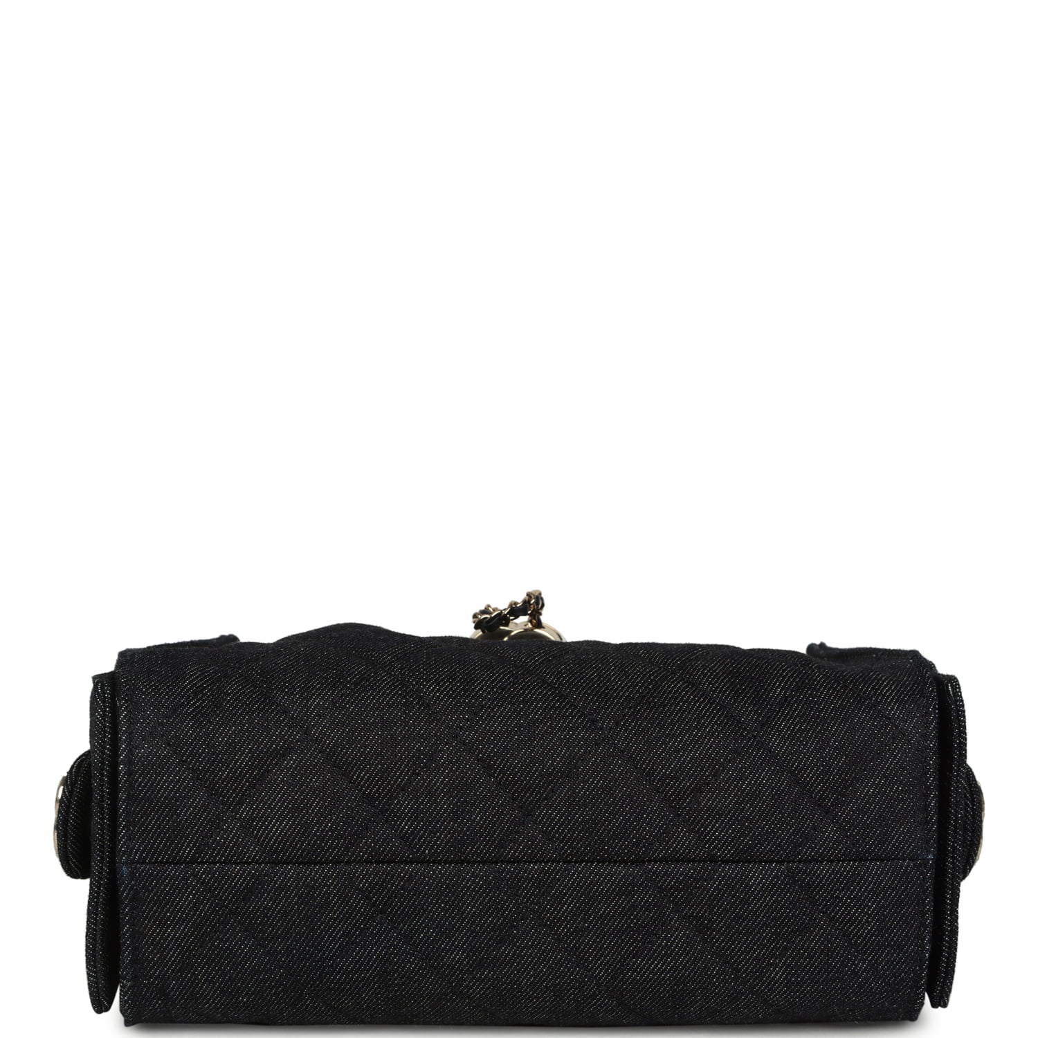 Chanel Mini 25 Hobo Bag Dark Blue Denim Light Gold Hardware
