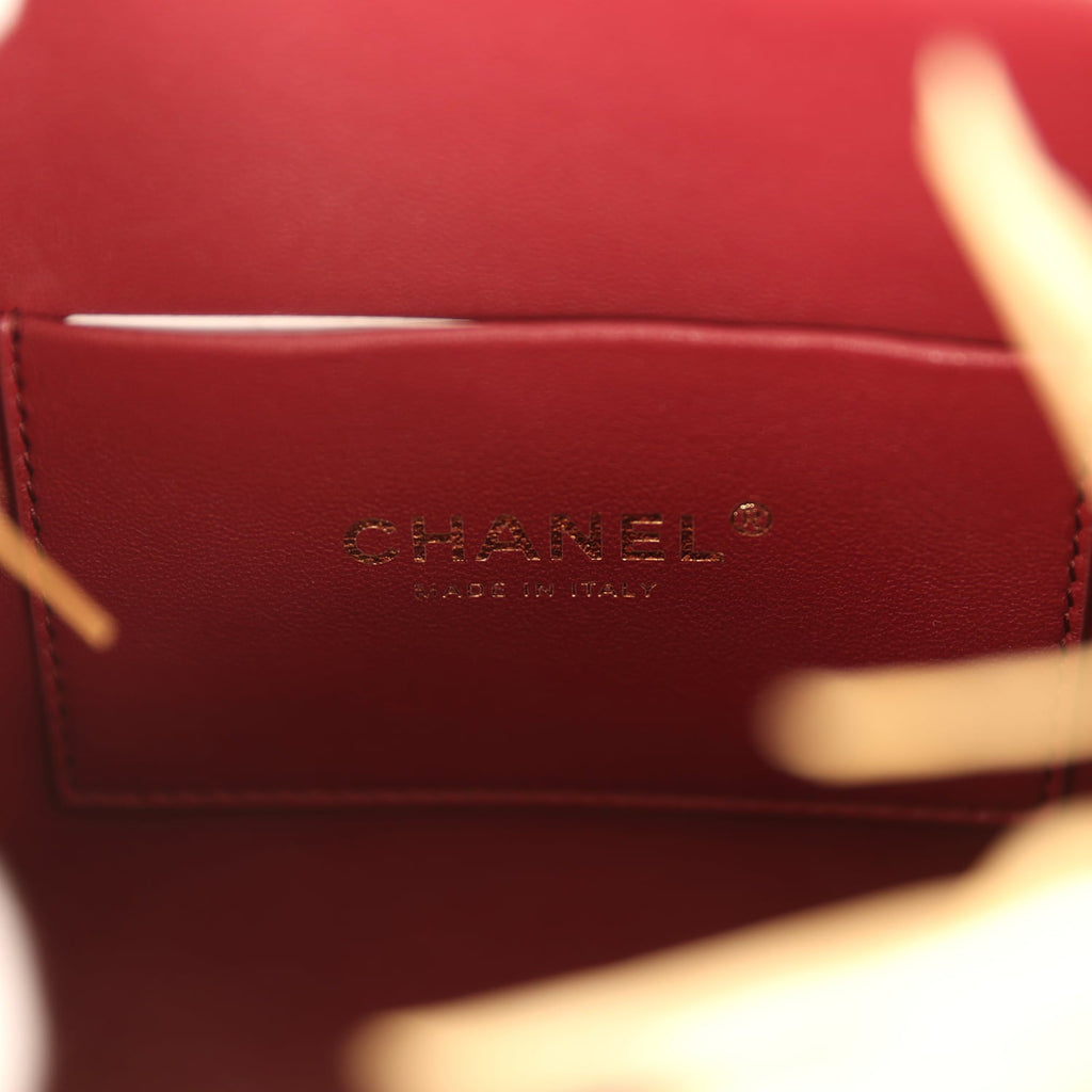 Chanel Small CC Shopping Bag Beige Braided Raffia Gold Hardware