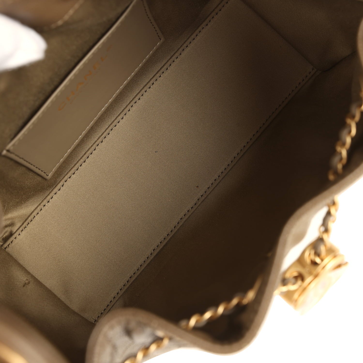 Chanel Mini 25 Hobo Bag Dark Khaki Caviar Antique Gold Hardware