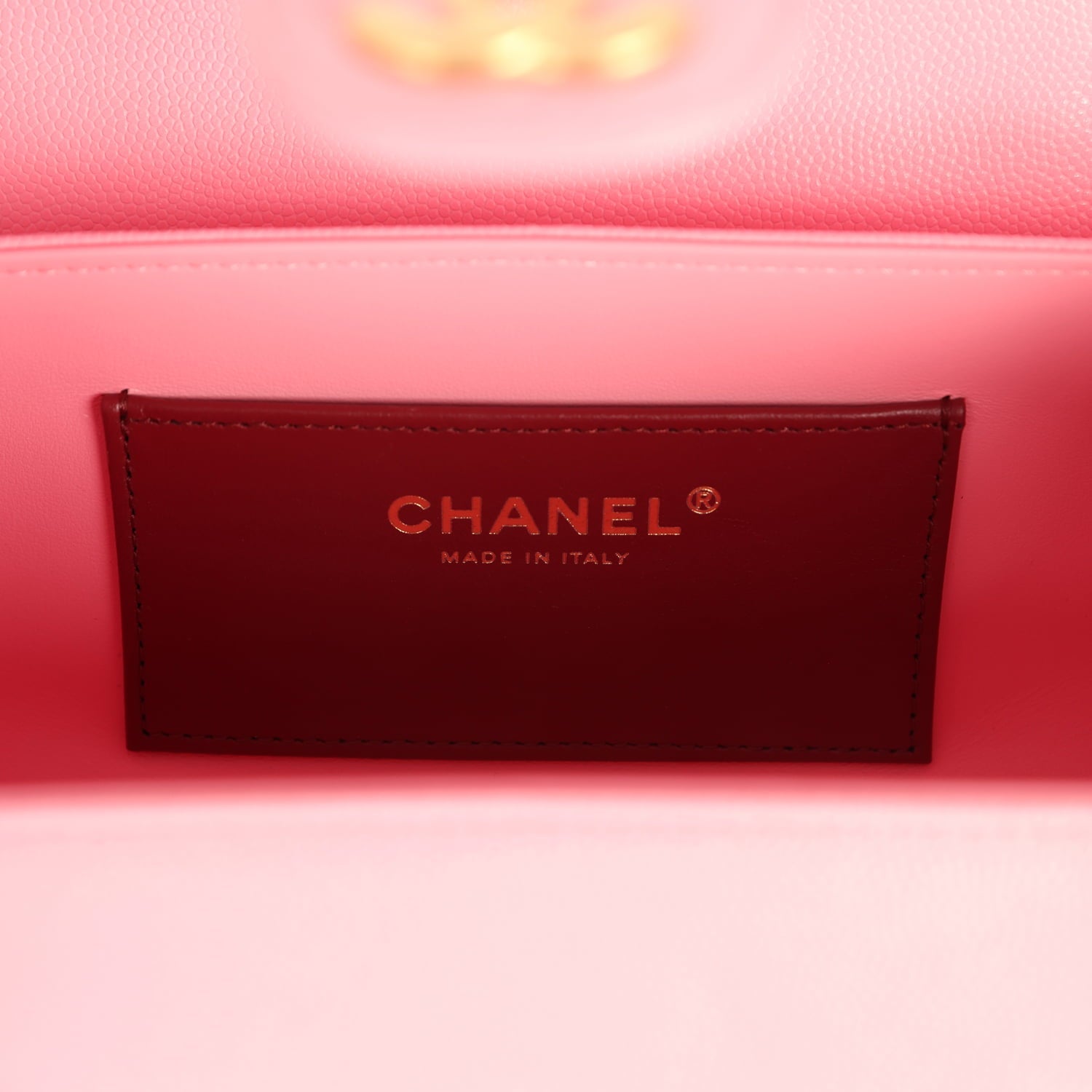 Chanel Preppy Coco Bowling Bag Pink Shiny Caviar Brushed Gold Hardware