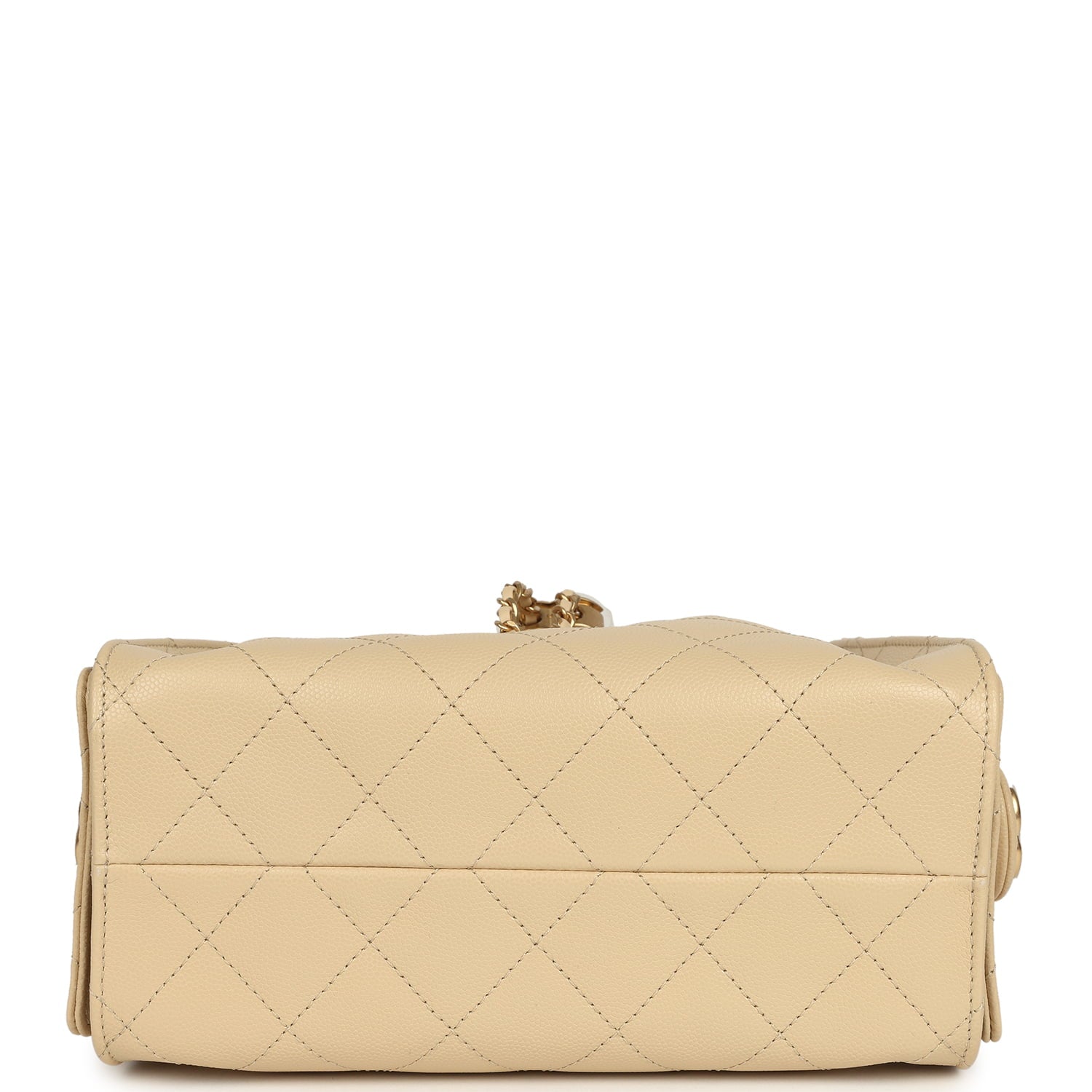 Chanel Mini 25 Hobo Bag Light Beige Caviar Antique Gold Hardware