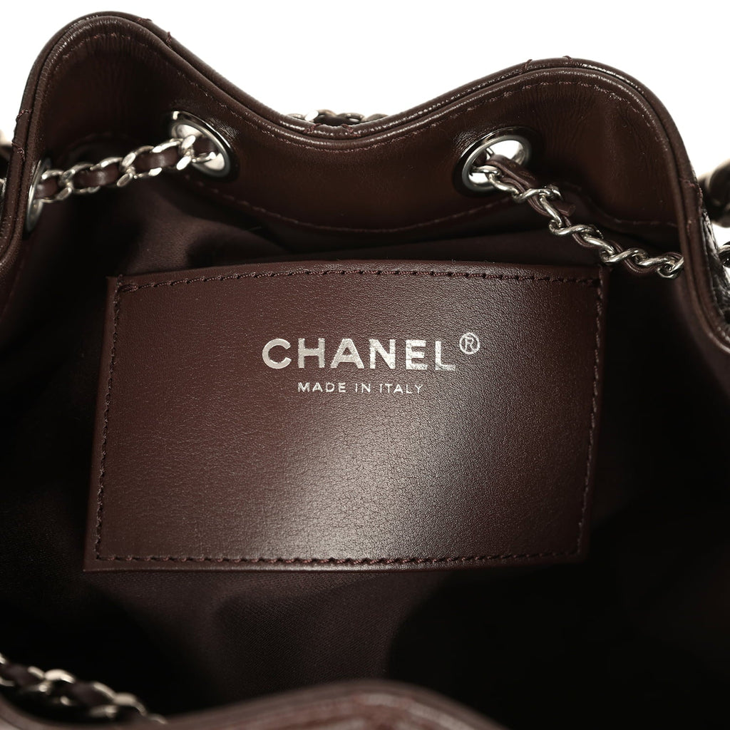 Chanel Small 25 Hobo Bag Dark Brown Shiny Aged Calfskin Silver Hardware