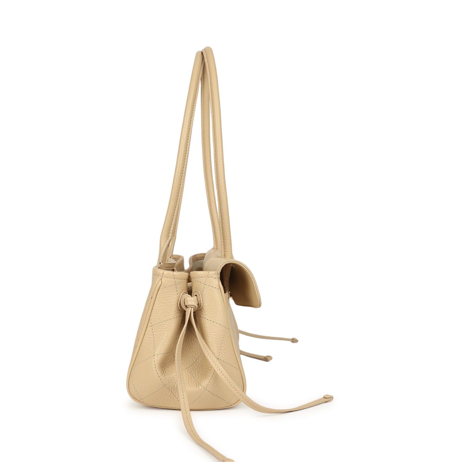 Chanel Small "Urban Essential" East West Shopping Tote Light Beige Caviar Gold Hardware