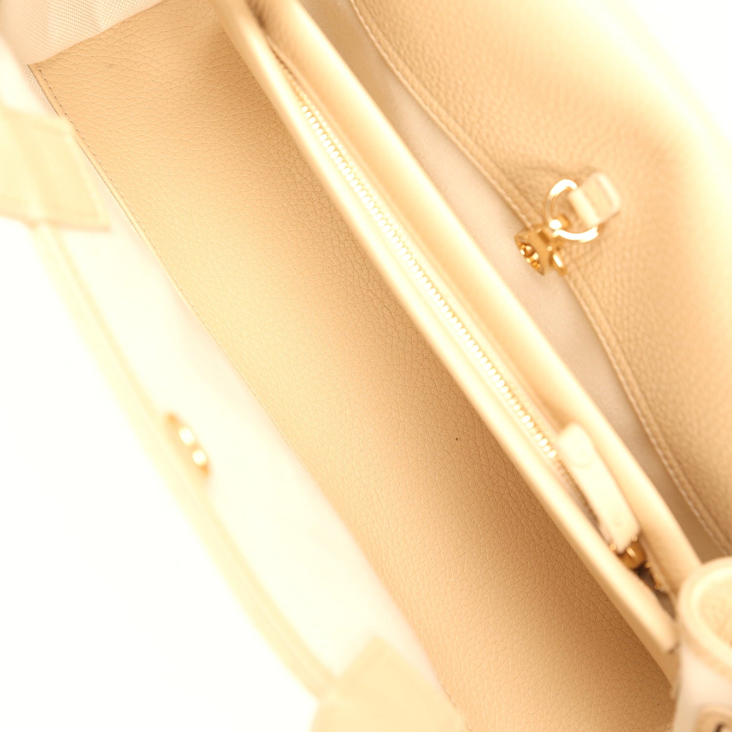 Chanel Small "Urban Essential" East West Shopping Tote Light Beige Caviar Gold Hardware