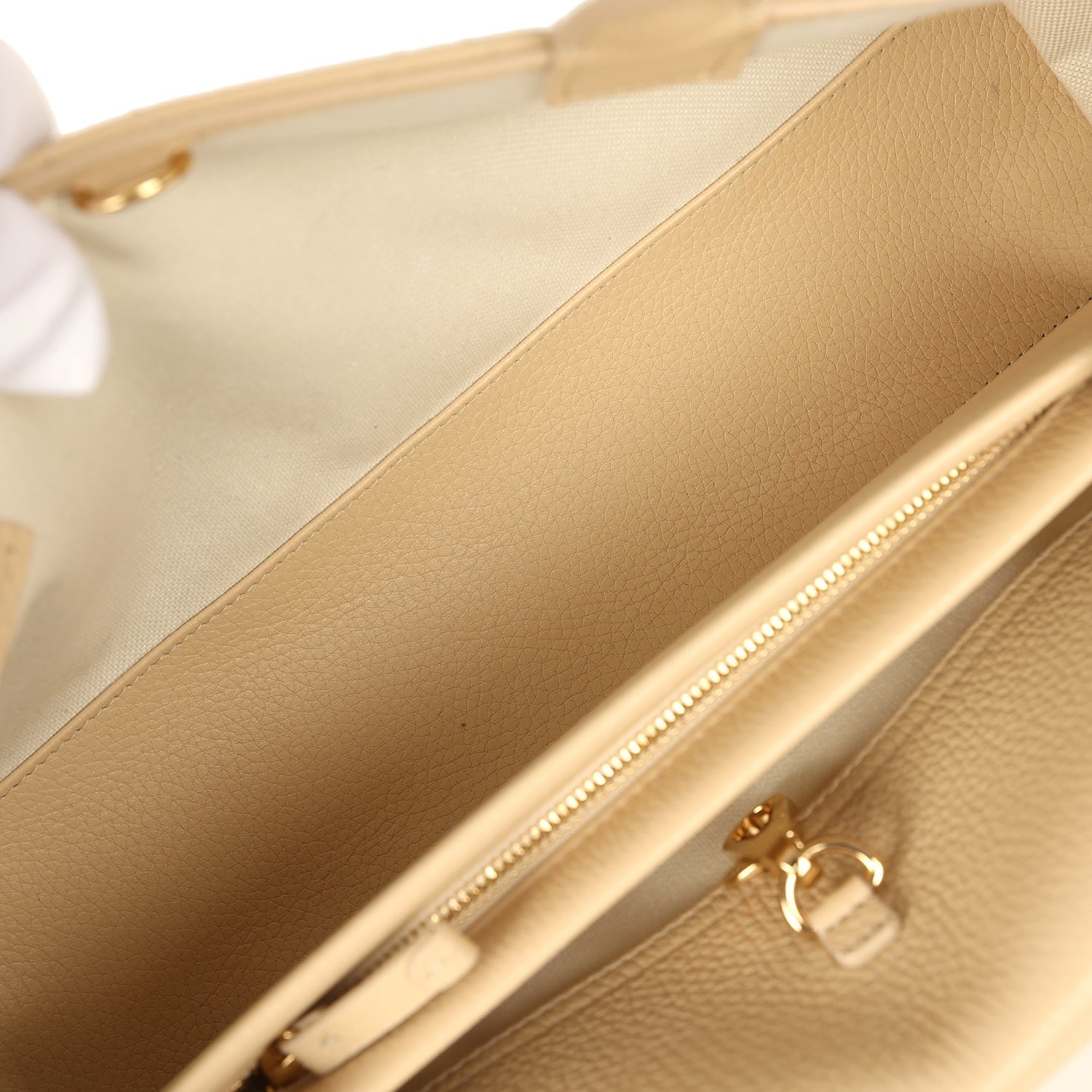Chanel Small "Urban Essential" East West Shopping Tote Light Beige Caviar Gold Hardware