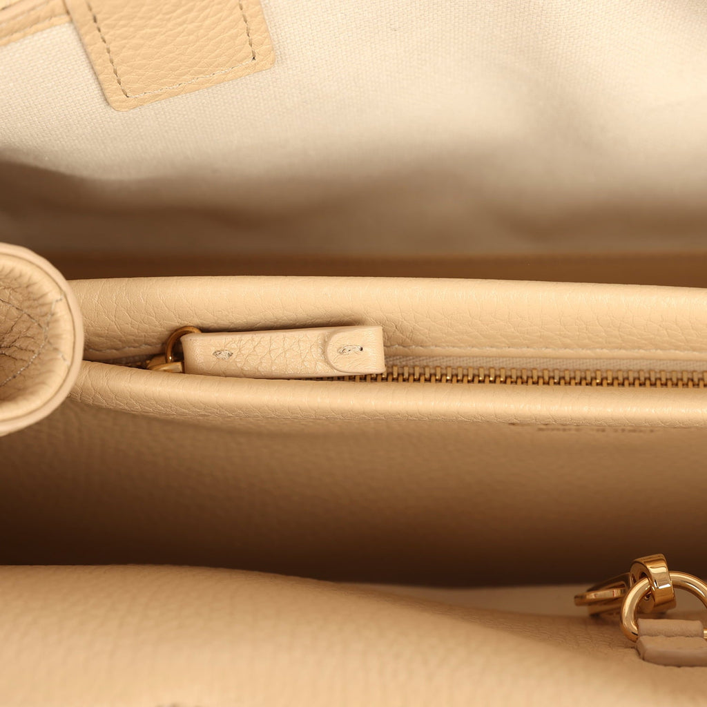 Chanel Small "Urban Essential" East West Shopping Tote Light Beige Caviar Gold Hardware