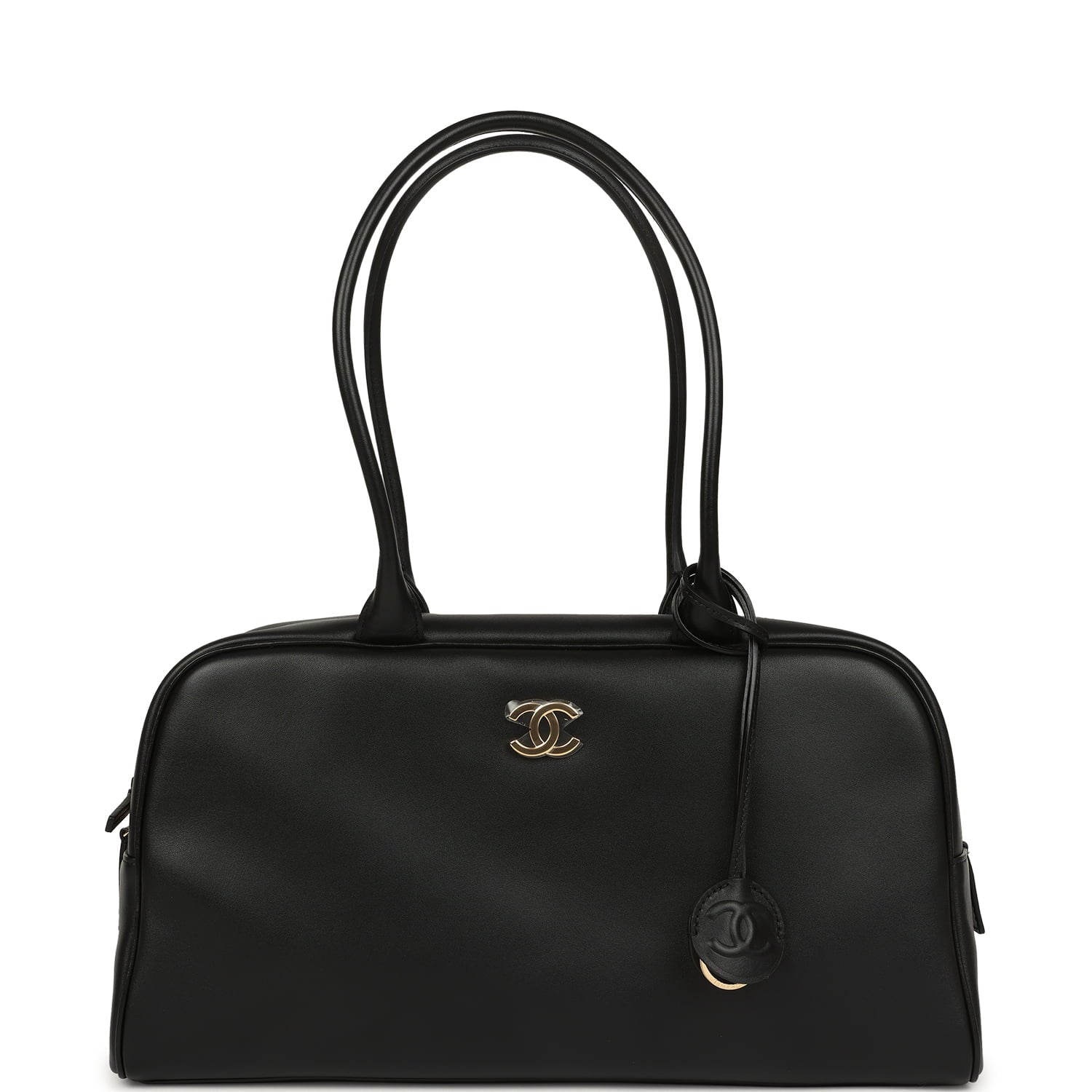 Chanel Large "Perfect Bowling" Bag Black Calfskin Gold Hardware