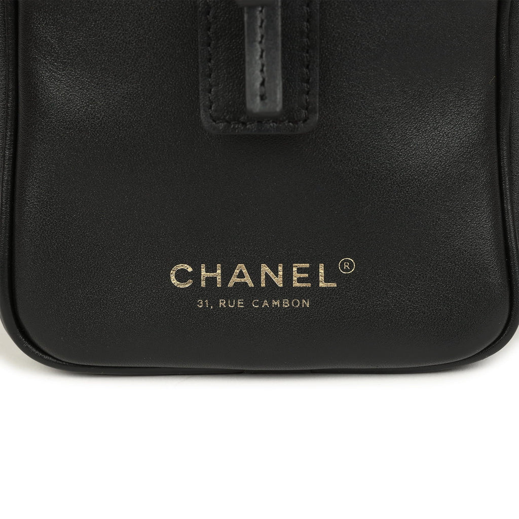 Chanel Large "Perfect Bowling" Bag Black Calfskin Gold Hardware