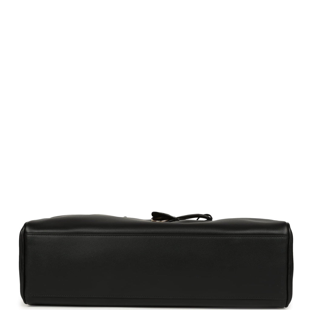 Chanel Large "Perfect Bowling" Bag Black Calfskin Gold Hardware