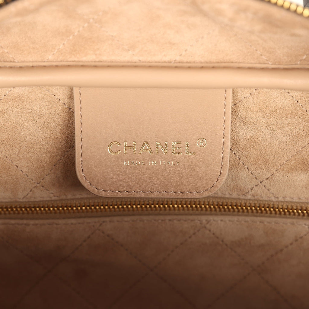 Chanel Large "Perfect Bowling" Bag Black Calfskin Gold Hardware