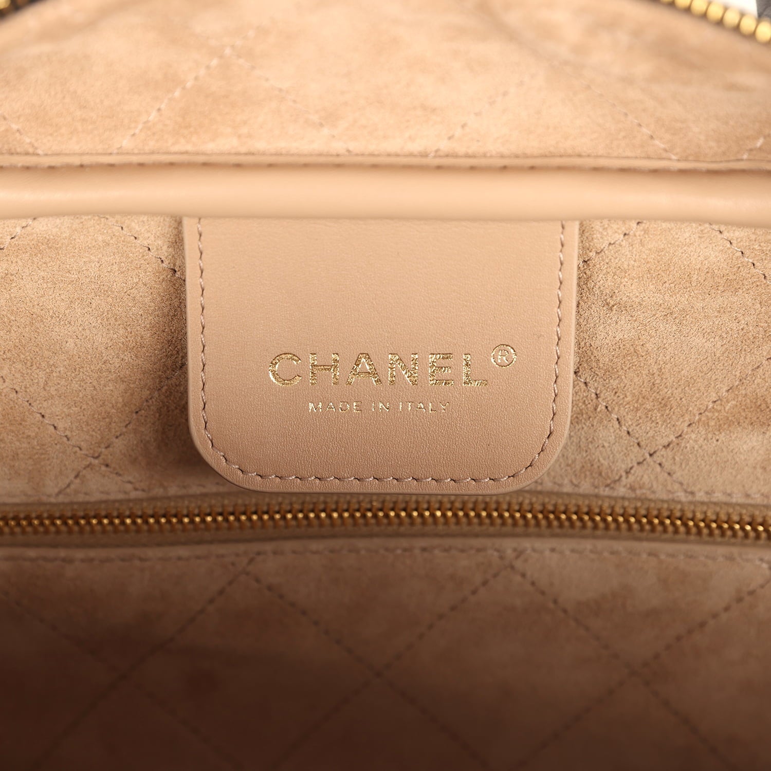 Chanel Large "Perfect Bowling" Bag Black Calfskin Gold Hardware
