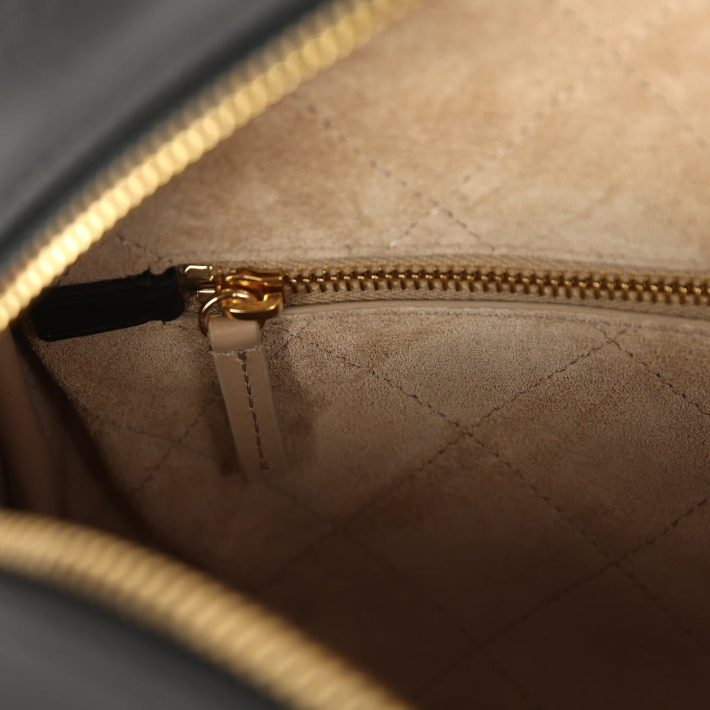 Chanel Large "Perfect Bowling" Bag Black Calfskin Gold Hardware