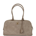 Chanel Large "Perfect Bowling" Bag Dark Beige Gold Hardware