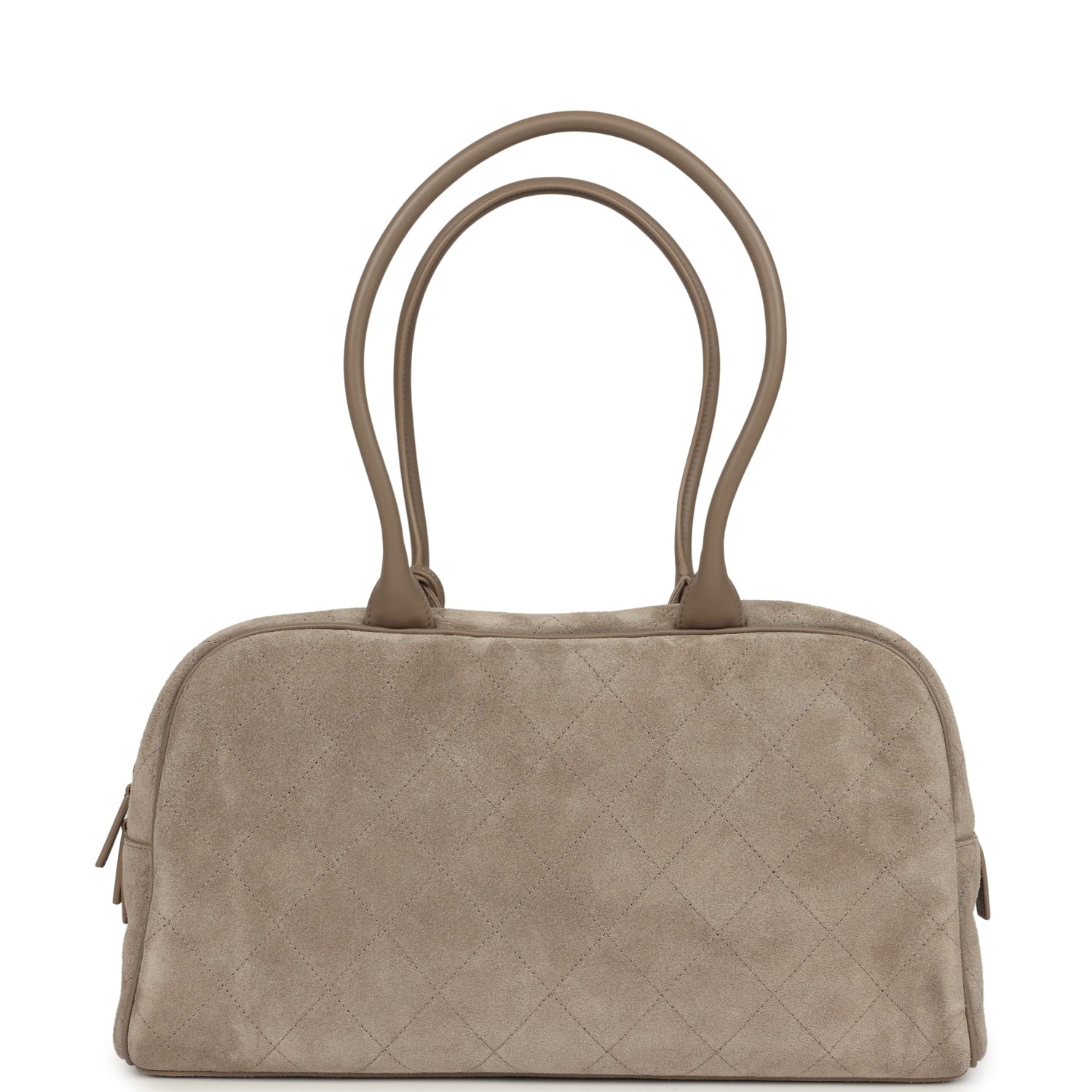 Chanel Large "Perfect Bowling" Bag Dark Beige Gold Hardware