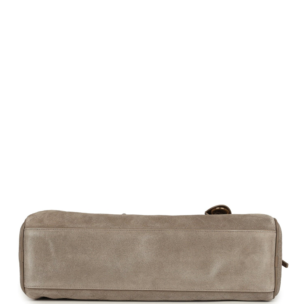 Chanel Large "Perfect Bowling" Bag Dark Beige Gold Hardware