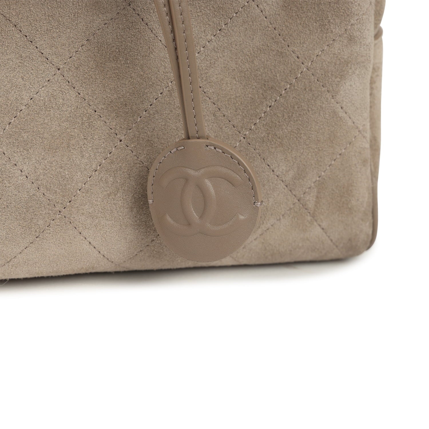 Chanel Large "Perfect Bowling" Bag Dark Beige Gold Hardware