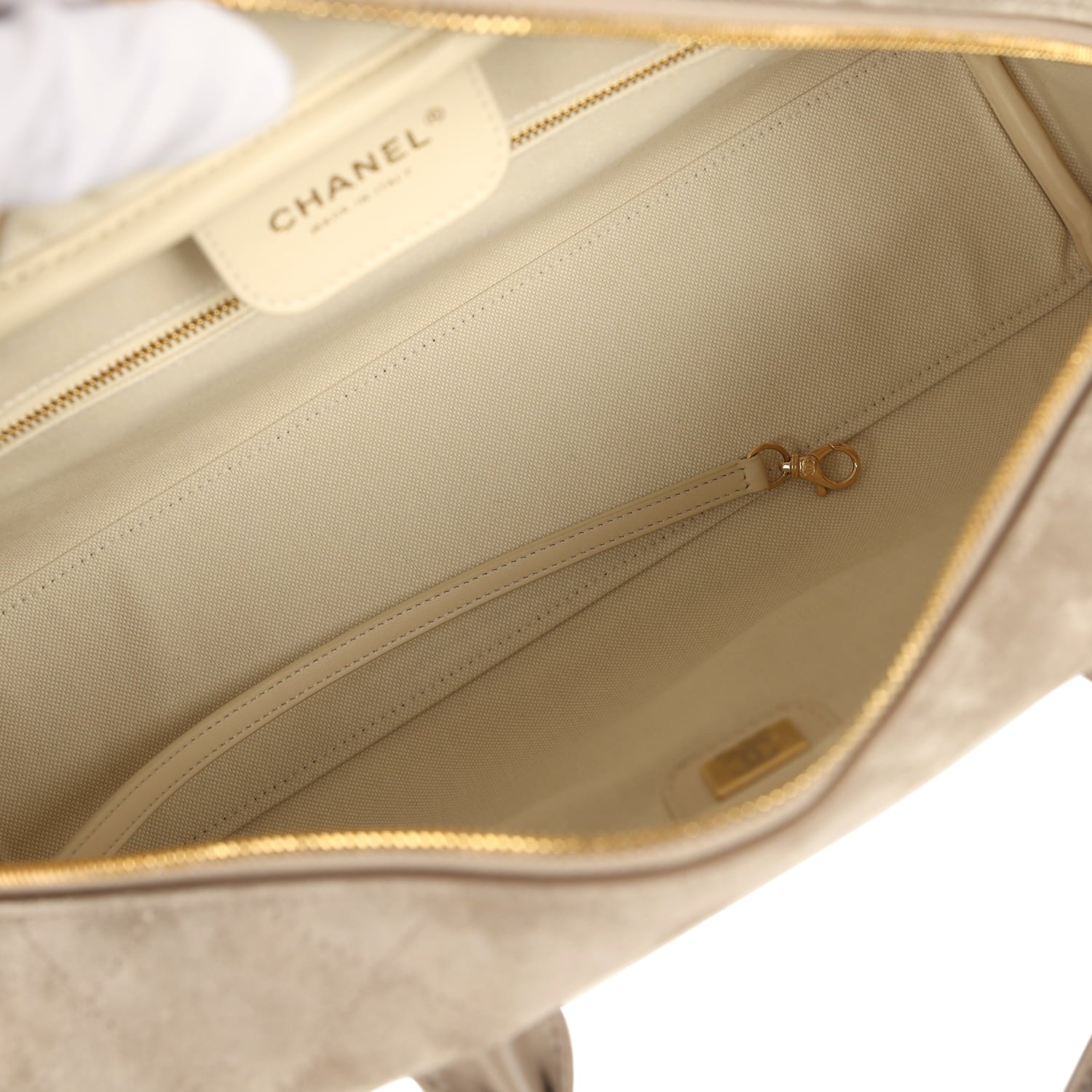 Chanel Large "Perfect Bowling" Bag Dark Beige Gold Hardware