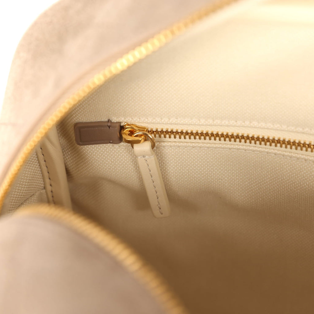 Chanel Large "Perfect Bowling" Bag Dark Beige Gold Hardware