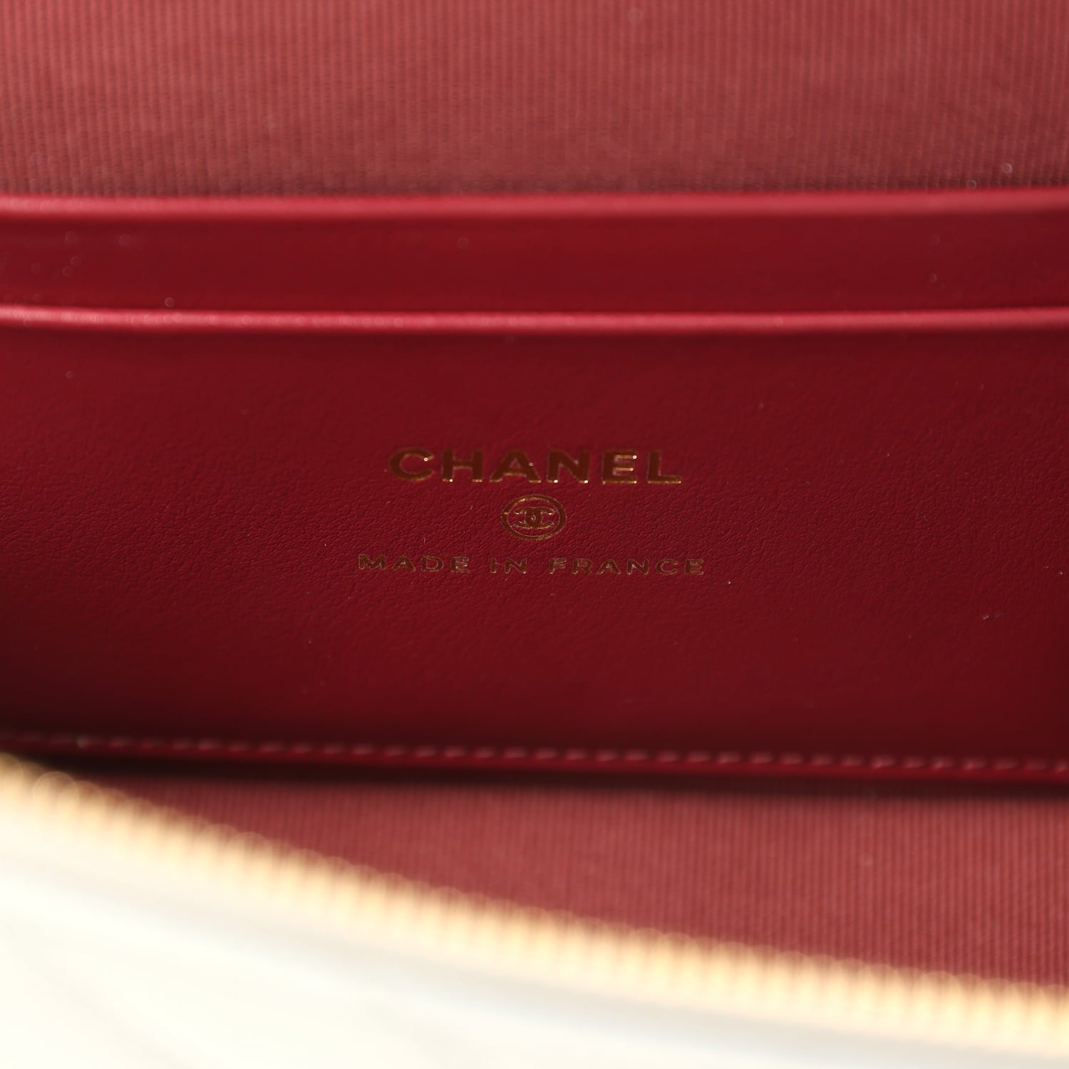 Chanel Chevron Top Handle Long Vanity Case with Chain Grey Shiny Caviar Gold Hardware