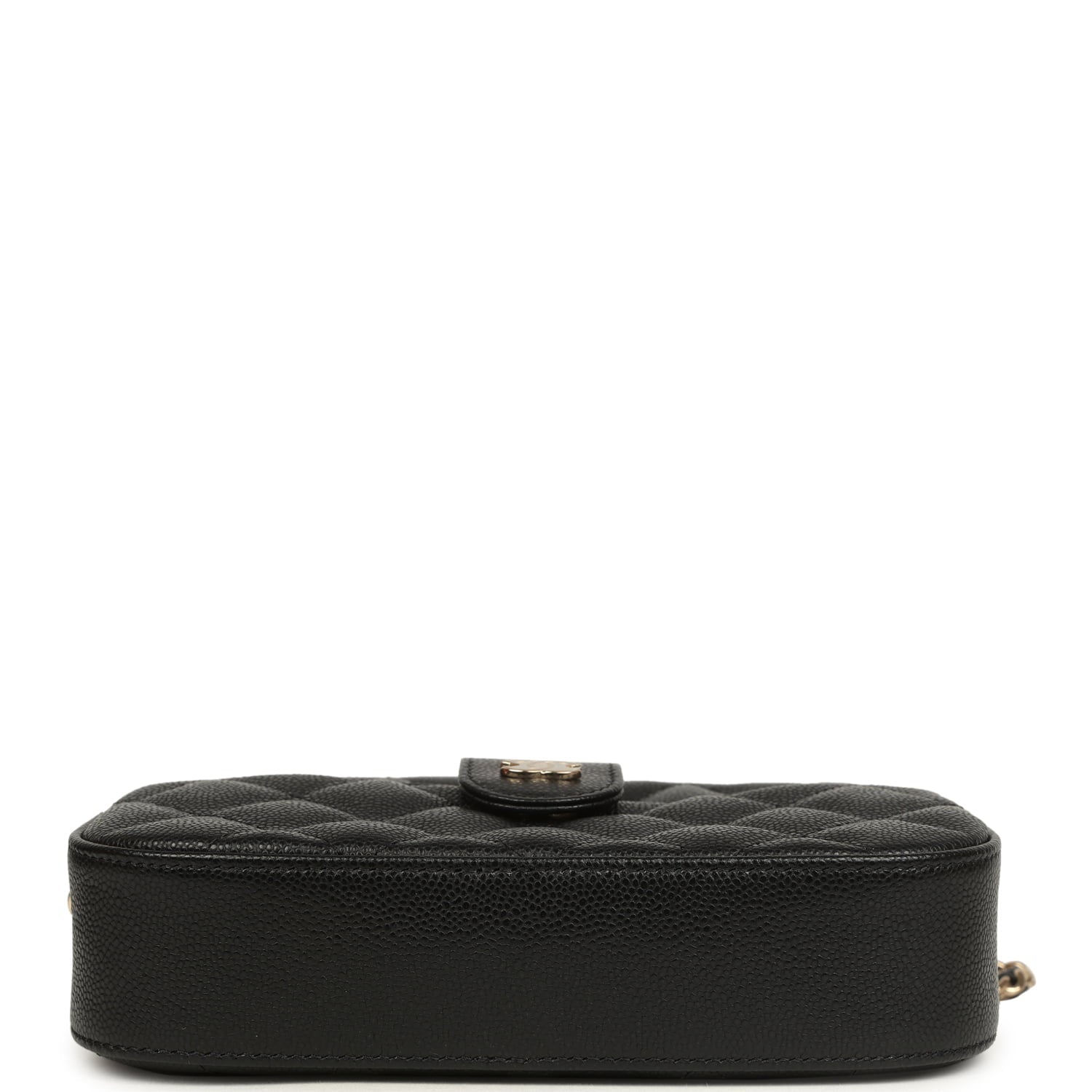Chanel Mini Camera Case Clutch with Chain Black Caviar Light Gold Hardware