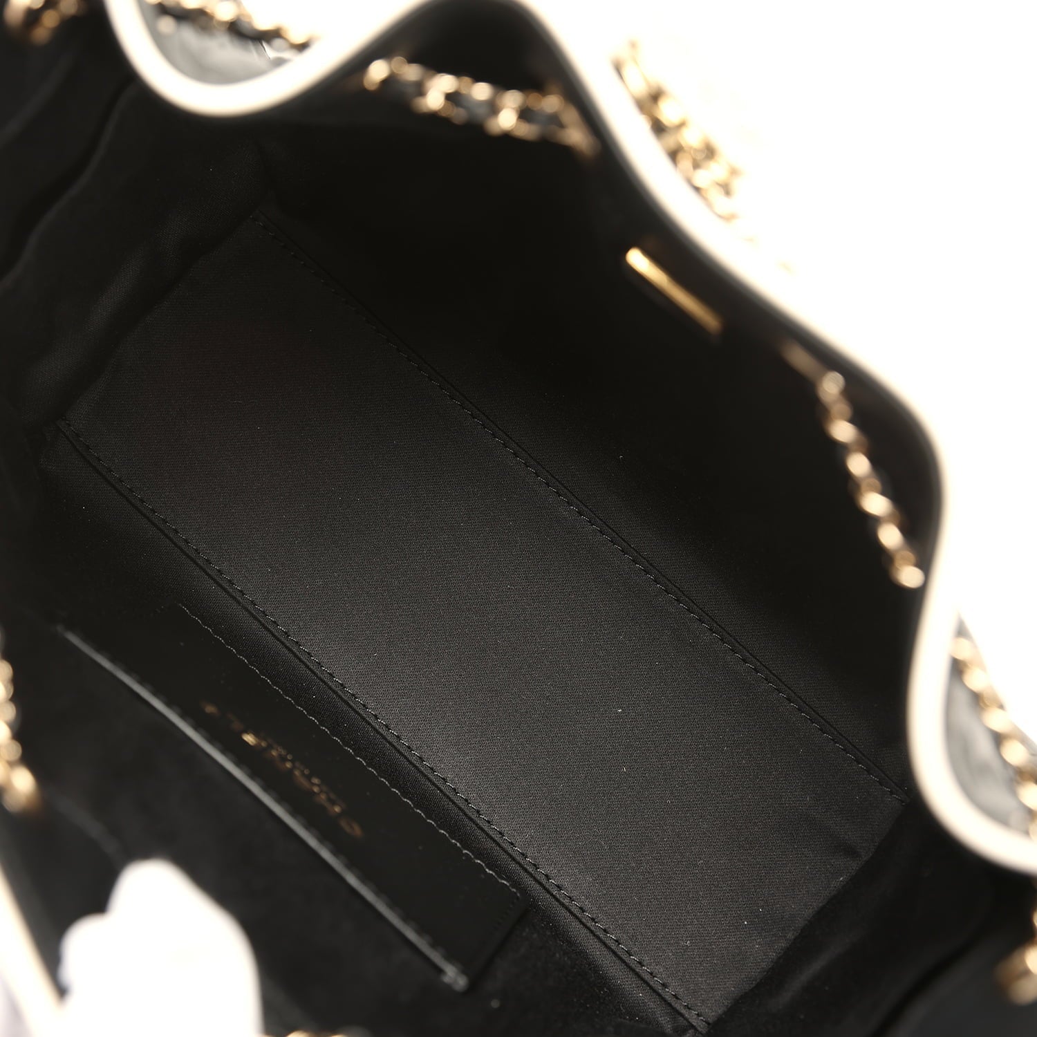 Chanel Mini 25 Hobo Bag Black and White Calfskin Light Gold Hardware