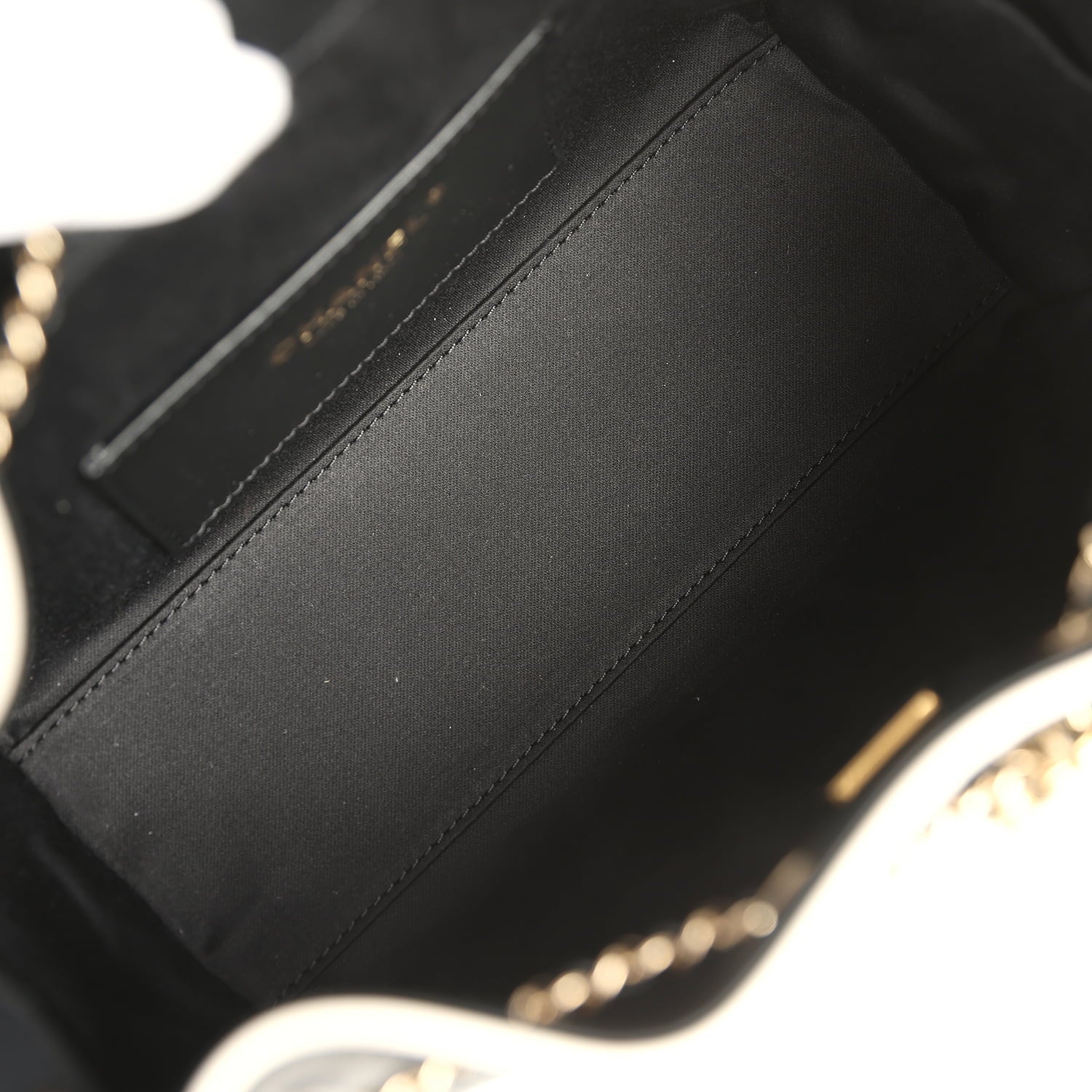 Chanel Mini 25 Hobo Bag Black and White Calfskin Light Gold Hardware