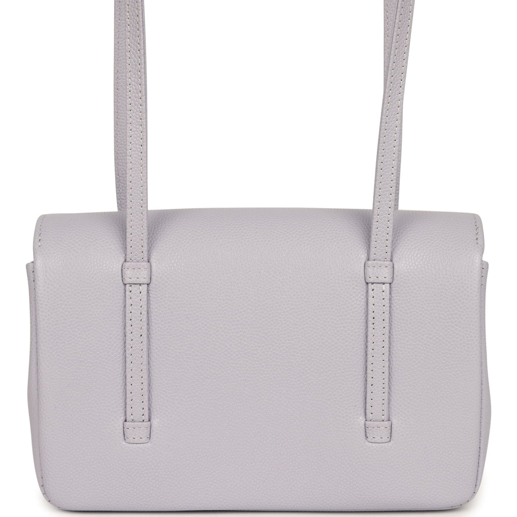 Chanel Mini Preppy Coco Clutch with Straps Light Purple Shiny Caviar Brushed Gold Hardware