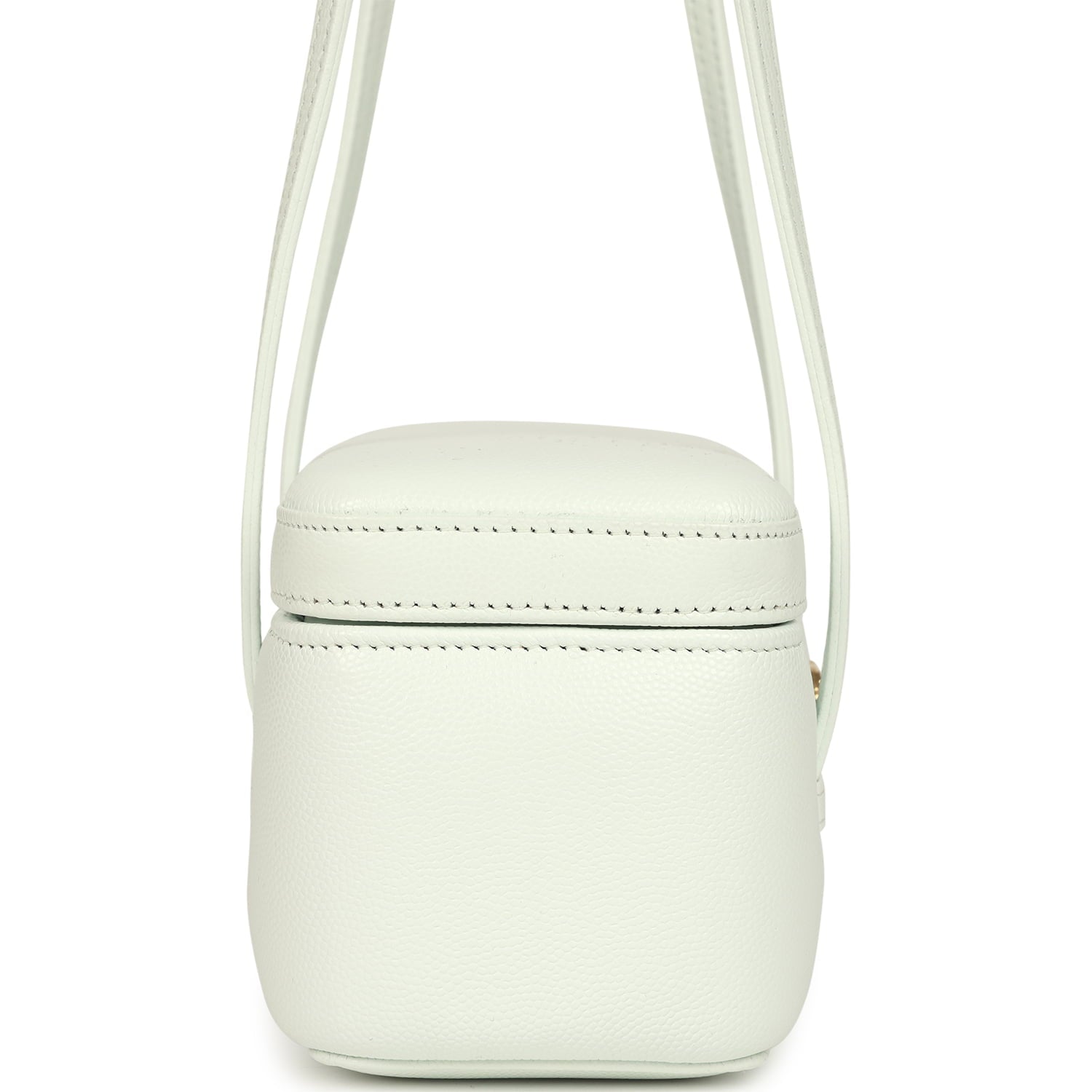 Chanel Preppy Coco Long Vanity with Straps Light Blue Shiny Caviar Brushed Gold Hardware