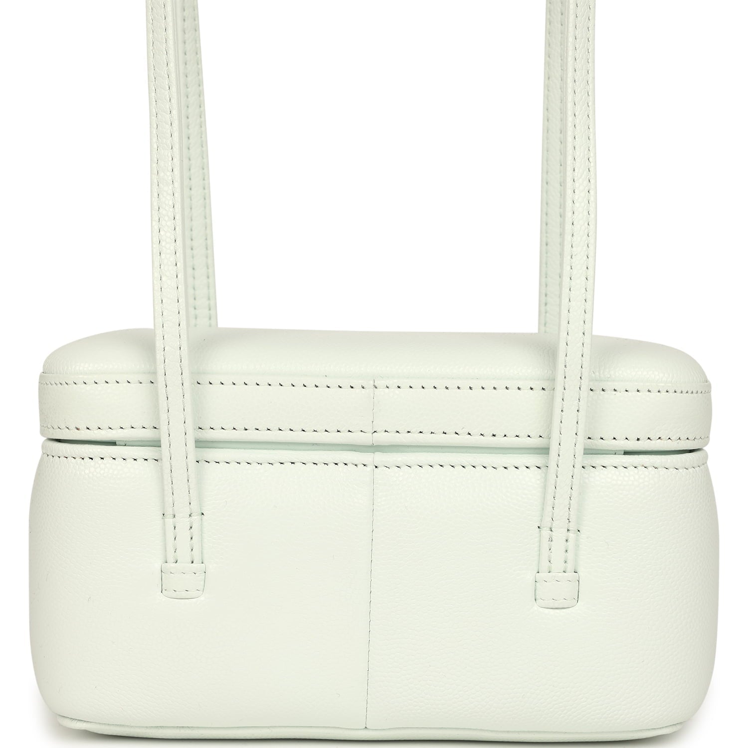 Chanel Preppy Coco Long Vanity with Straps Light Blue Shiny Caviar Brushed Gold Hardware