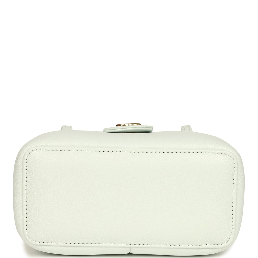 Chanel Preppy Coco Long Vanity with Straps Light Blue Shiny Caviar Brushed Gold Hardware