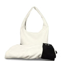 Chanel CC Beach Hobo Bag and Towel Set White and Black Terry Silver Hardware
