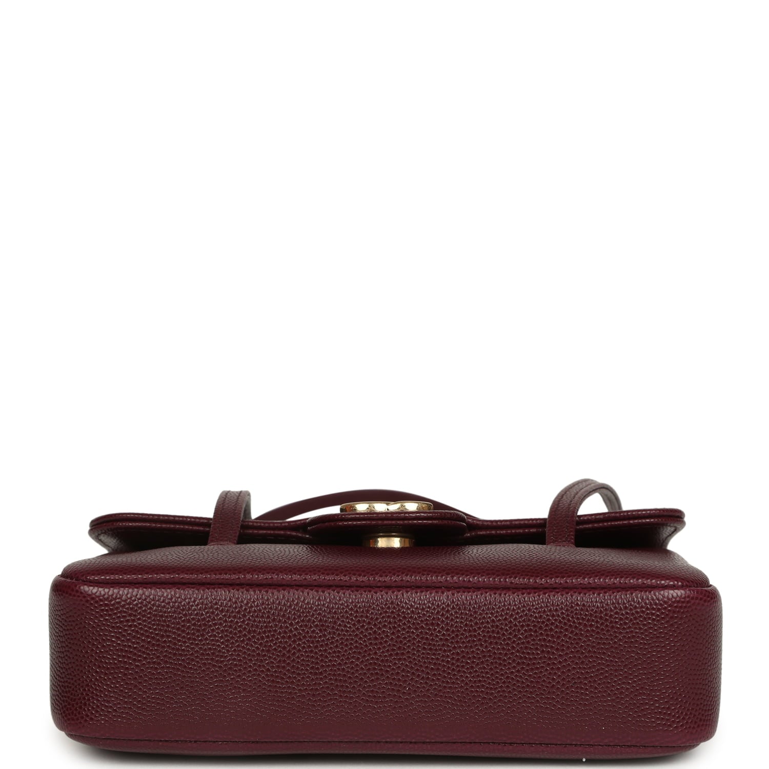 Chanel Mini Preppy Coco Clutch with Straps Dark Burgundy Shiny Caviar Brushed Gold Hardware