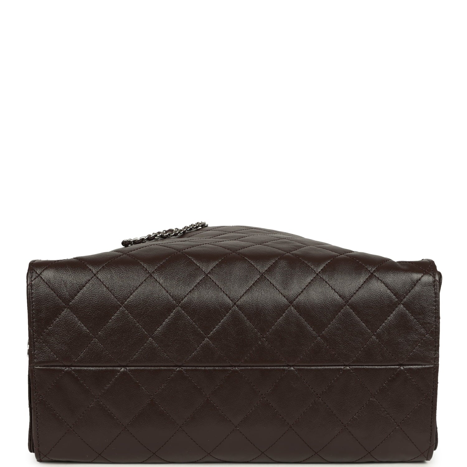 Chanel Medium 25 Hobo Bag Dark Brown Shiny Aged Calfskin Silver Hardware