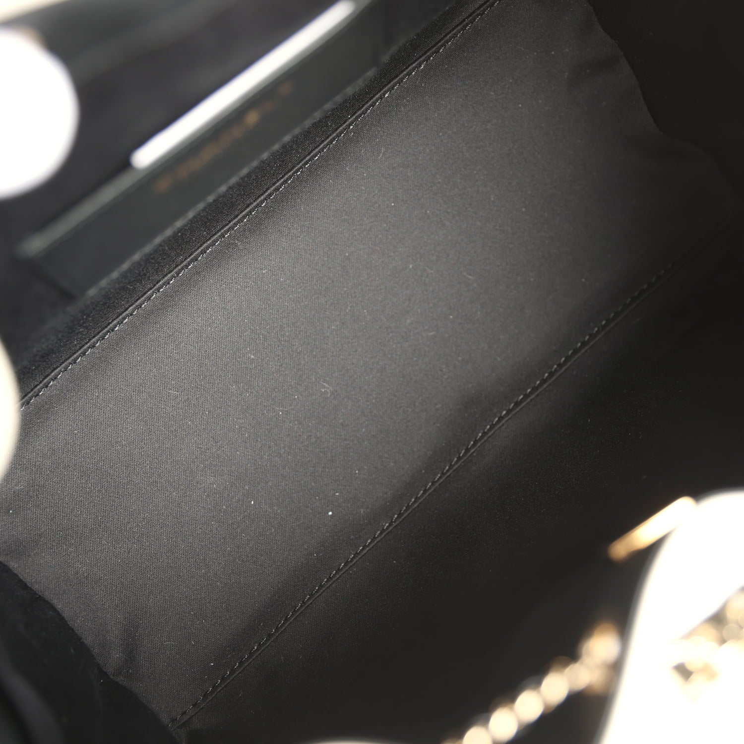 Chanel Small 25 Hobo Bag Black and White Calfskin Light Gold Hardware