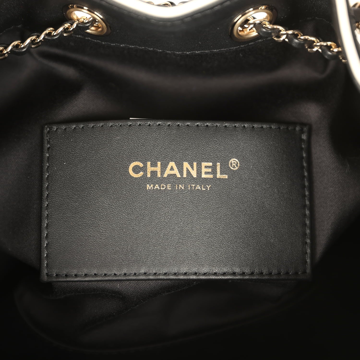 Chanel Small 25 Hobo Bag Black and White Calfskin Light Gold Hardware